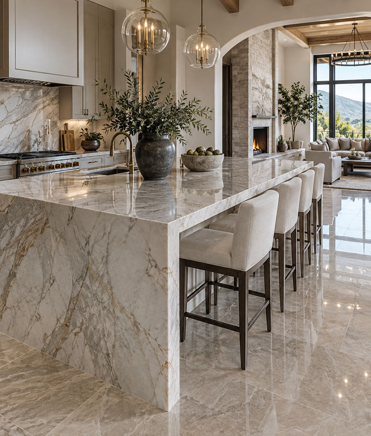 Stone Counter & Floors